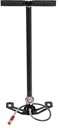 Pompe à Main Haute Pression 6000 psi 3 Étapes Corps en Acier Inoxydable pour Pneus d'Automobile, Moto, Vélo, Kayaks Gonflables