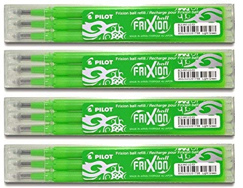 Pilot FriXion Ball Tintenroller 0,7 Ersatzminen Nachfüllminen (12er Set, Hellgrün)