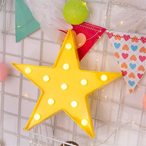 Ulalaza LED Night Lights Battery Operated LED Marquee Sign Decorative Moon Cloud Star Lamps for Home Decor