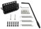 Metallor Ponte tremolo per chitarra a 6 corde con Whammy Bar per chitarra elettrica Fender Stratocaster Squier, colore nero.