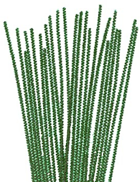 INNSPIRO Pfeifenreiniger Chenille, Metall, Grün, 3 mm x 30 cm, 40 Stück, ideal für Bastelarbeiten mit Kindern, Dekorationen und kreative Aktivitäten
