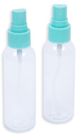 Craftelier - 2 Set Sprühflaschen | Perfektes Zubehör zum Auftragen von Farben und Tinten bei Scrapbooking- und BastelProjekten | Maße 12,8 x 3,3 cm - Transparente Farbe