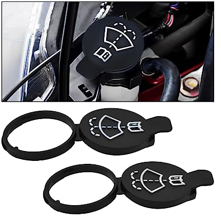 2 Pcs Windshield Wiper Washer Reservoir Fluid Tank Cap, Wiper Water Tank Lid Bottle Cap, Replacement Bottle Cap of Automobile Liquid Tank Fit for Most Car, Part OEM 13227300