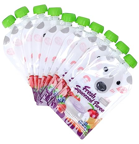 Sacchetti Riutilizzabili, ideali per portare alimenti freschi e nutrizioni sani, Sacchetti Portatili, design ergonomico e chiusura ermetica for genitori, bambini, scuola, escursioni outdoor