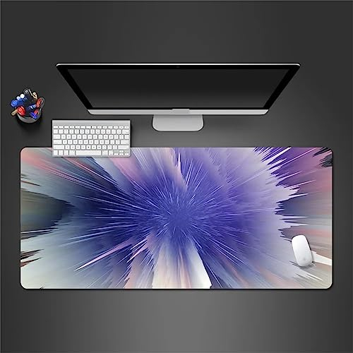 Gaming Mauspad Abstrakt Rosa Lila, XXL Gaming Mauspads 27.5x15.7x0.1 Zoll Verlängertes Großes Mauspad Schreibtischauflage, rutschfeste Gummibasis Einfach Zu Reinigen für Gamer/Desktop/Büro/Zuhause