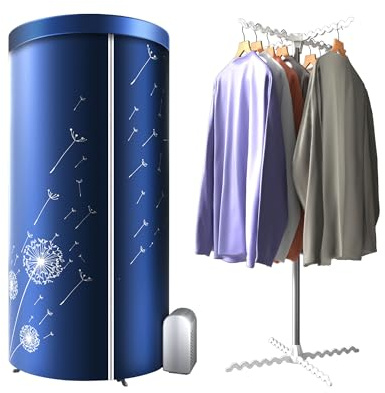 KASYDoFF - Secadora portátil de ropa de 46 pulgadas a 1000 W, secadora portátil de viaje para ropa con temporizador, mini secadora para apartamentos, dormitorios, vehículos recreativos
