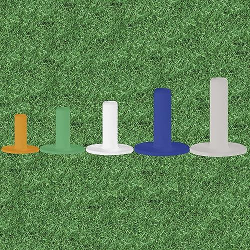LOVMEAD Golf Tees Gummi Kurz Lang Golftees Driving Range Tee Gemischt Set Wert 5 10 Stück, Übungs Golftee Training Wintertees Holder 38 57 70 76 80 mm für Übungsmatte