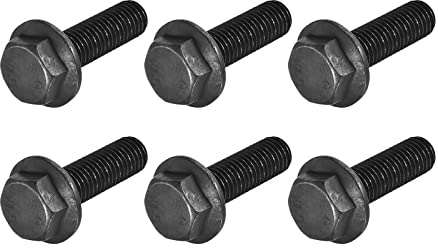 METALLIXITY 6Stk Flansch Sechskant Kopf Schrauben M12x40mm Sechskant Bolzen | Schraube, Voll Gewinde, für Haus Bau Hardware Befestigungselemente