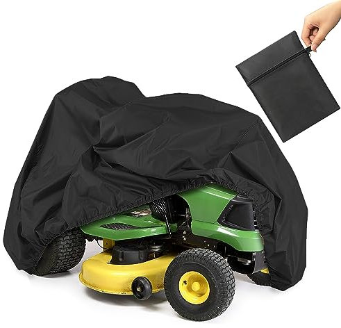 PRELGOSP Copri Tagliaerba per Esterno, Copertura per Tosaerba 210d Oxford, Telo Copri Rasaerba para Trattorino de Jardín, Impermeabile Antipolvere Resistente Ai Raggi UV,170x61x117cm
