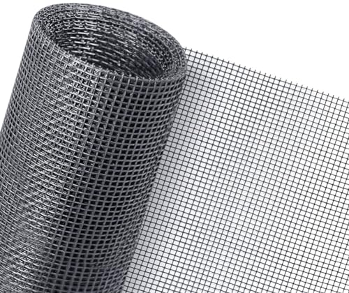 Flintronic Fly Screens for Windows, 130x150cm Insect Mesh, Adjustable DIY Fibergalss Mesh Fly Screen Window, Windows Doors and Patio Screens, Keep Flies, Mosquitoes&Bugs Out, Grey (Not Include Tools)