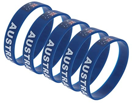Anneome 5stücke Silikonarmbänder Mit Australischer Flagge Weiche Flexible Sportarmbänder Für Spiele Rennen Und Internationale Wettkämpfe Bequem Einheitsgröße Modisches Fan-accessoire