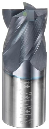 uxcell Carbide Square End Mill, 3/4 Diameter AlTiN Coated 4 Flutes Milling Bit Cutter, for Carbon Steel Alloy Steel Titanium Metal, 3/4 Shank 15/16 Cut Length 2 Long HRC45