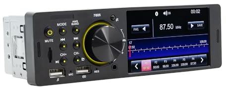 Shkalacar Autoradio Bluetooth Vivavoce 4.1 Pollici, Singolo DIN Car Stereo BT Lettore MP5 Ricevitore Radio FM Supporto TF/U-Disk Riproduzione Ricarica USB Chiamate in Vivavoce Inversione