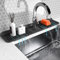 Paraspruzzi lavello cucina silicone-tappetino copri rubinetto cucina-rubinetto tappetino drenaggio di accessori lavandino con serratura a pulsante