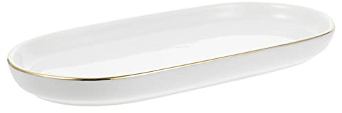 HOLIDYOYO Robuster Badezimmer-Keramik-tablettrand Kompakter Desktop-toilettenartikel-Organizer