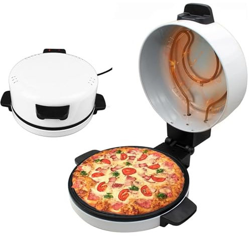 Electric Pizza Oven, 2000W Countertop Pizza Maker with 11.8 Inch Non-stick Coating Plate, Rapid Heating Portable Fast Baking Pizza Maker Oven for Pizza, Steak, Arabic Bread