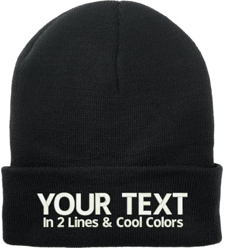 Strickmütze zum Personalisieren - Custom Beanie Mütze Personalisierte Mütze für Damen und Herren - Haube zum selbst gestalten - individuelle Wintermütze - Einheitsgröße