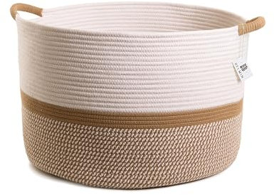 BELMIN Cesta Portabiancheria Sporca XL -Ø50cm- Grande Portabiancheria con Manici, Cesto Biancheria, Cesto Panni Sporchi, Porta Giochi Bambini e Laundry Basket di Design