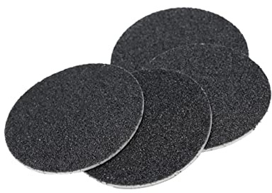 Healeved 60 Discos de Lija Negros para Cuidado de Pies Lima Electrónica, Material Eva y Carborundum, Fácil de Usar para Salón de Uñas y Uso Doméstico