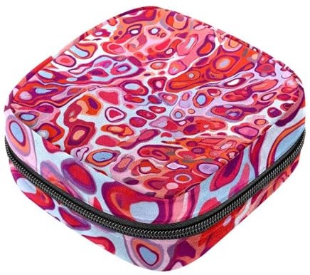 Borsa per assorbenti igienici, borsa per il primo ciclo mestruale per donne e ragazze, sacchetto per coppetta mestruale, porta tamponi mestruali femminili con texture marmorizzata