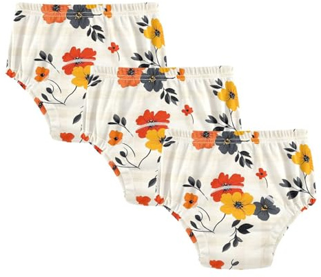 Beauty - Pantalones de entrenamiento para orinal para niñas pequeñas, diseño floral, absorbe el agua durante la noche, ropa interior para entrenamiento de orinal, pantalones cortos para niños, talla