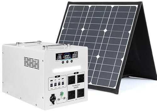 WEIMILOR Generador de energía Solar de 1500 W, Fuente de alimentación de Emergencia para Exteriores de 1500 W y 230 V con Puertos de Salida, batería LiFePO4 de 1200 WH, Entrada Solar,PH2000