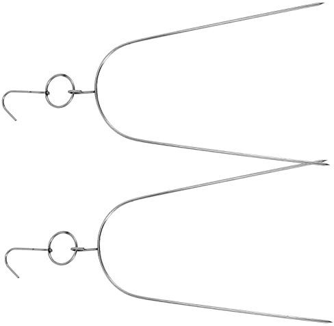 Toddmomy 2 Pièces Lot De Brochettes De Barbecue Pratiques Support Pour Brochettes De Poulet Suspendues De Cuisson Multifonctions