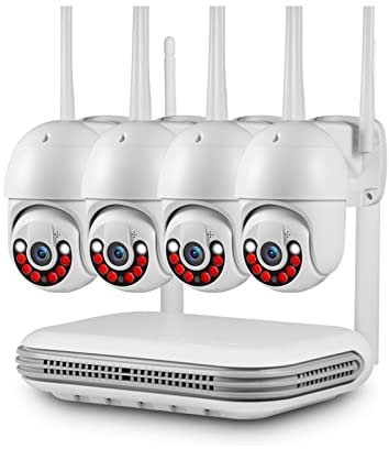 H.265 3MP Full HD 8CH sans Fil NVR sécurité WiFi IP caméra système Kit Surveillance extérieure CCTV Visage Audio vidéo enregistreur(None,8CH NVR Kit3)