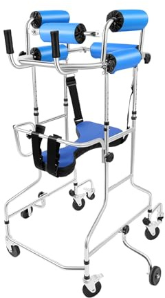 Rollator Faltbar und Leicht mit Sitz, 92x64x140cm Rollator mit Luftbereifung für Erwachsene, Gehhilfe, Stehrollator kann in Heimen, gehobenen Wohnungen, Pflegeheimen