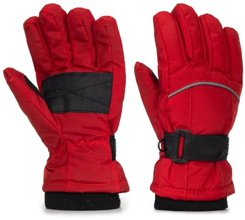Utaly Boys-Girls-Winter-Snow-Ski-Gloves-Kids Waterproof Snowboard-Glove Warm Outdoor Sports-Mittens for Children 5-10 Years