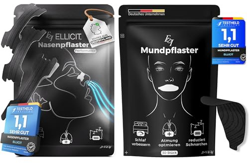 Nasenpflaster & Mundpflaster Bundle für bessere Sauerstoffaufnahme, gegen Schnarchen, erholsamen Schlaf & mehr Leistungsfähigkeit.