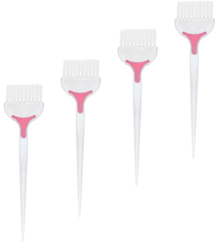 JECOMPRIS Kit de 4 Cepillos para Teñir el Cabello de Barbería Cerdas Suaves Abs, Adecuado para Teñido en Casa y Cuidado Profesional del Cabello