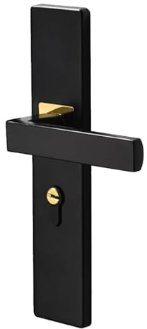 DFGBAPKBL Juego de manillas para Puerta Cerradura de puerta silenciosa, cerradura antirrobo con manija dividida, llave, entrada seguridad for interior madera