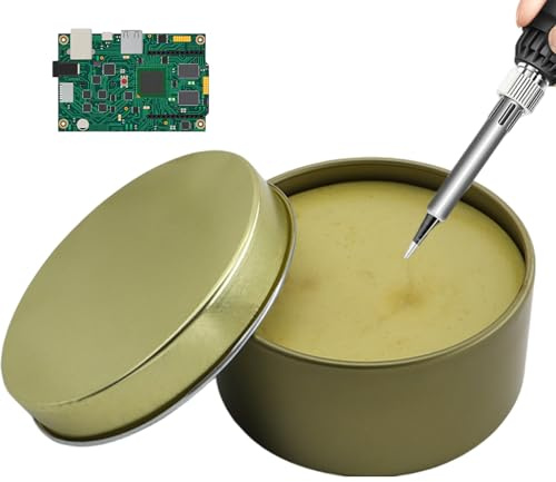 Flusso Saldante 100g: Pasta Flussante in Scatola di Ferro a Tenuta Stagna, Pasta Saldante per Saldatrici di Precisione, Elettronica, Metalli, Telefoni, Schede PC