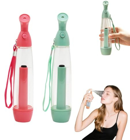 Genérico - Lote de 2 vaporizadores de niebla manual, botella de spray de agua portátil con niebla fina, mini nebulizador para cara y cuerpo, accesorio de cuidado personal para viajes de verano