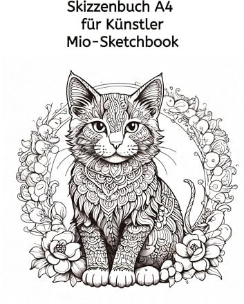 Skizzenbuch A4 für Künstler: Mio Sketchbook 100 Seiten (50 Blatt) - 297cm x 210cm Zeichenblock Papier - Skizzenblock für Skizze Bleistift: DE (Mein Skizzenbuch A4)