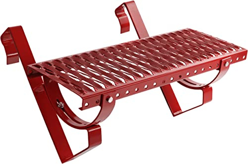 Parotec Dachtritt 100 cm Steigtritt für Dachziegel RAL 3011 Rot | für Schornsteinfeger Komplett Steigtritt für Dachpfanne zum Einhängen Laufrost inkl. Montagematerial, 10 Farben