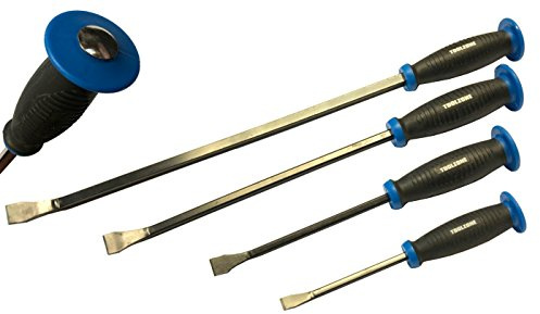 TZ Heavy Duty 4 Piece Pry Bar Set with Strike Through Cap Handles