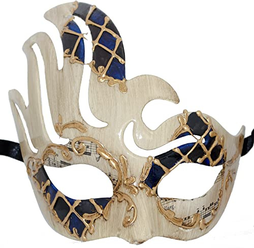 LannaKind Handgefertigte Venezianische Maske Augenmaske Colombina Damen und Herren