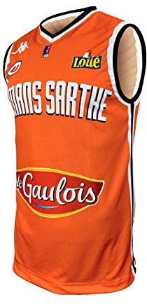 MSB Le MANS Le Mans Maillot Officiel Domicile 2019-2020 Maillot de Basketball Enfant Orange FR: XXS (Taille Fabricant: 6 Ans)