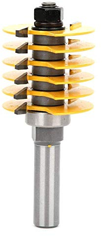 Fafeicy Reversible Woodworking Router Cutter, Finger Joint Router Bit Set 1/2 Inch Shank Joint Wood Tool for DIY Cabinet Table Furniture