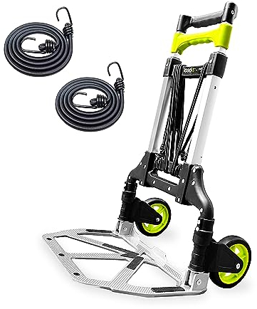 LoadIt 90kg Capacity Heavy Duty Trolley on Wheels & Folding Sack Barrow - Foldable Dolly Trolley Hand Truck for Warehouse, Delivery & Moving - Portable Trolly on Wheel for Boxes & Furniture