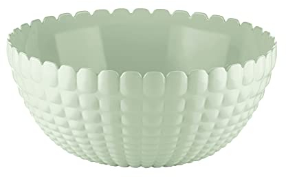 Guzzini - Tiffany, Contenitore in Plastica Riciclata, Ciotola L - Verde Malva, Ø 25 x h11 cm | 3000 cc - 213825243