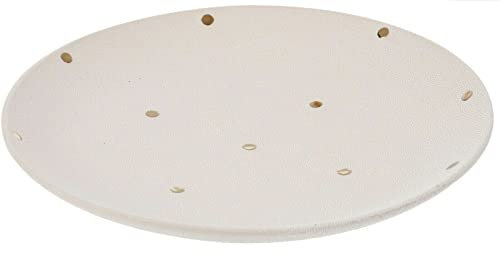 Set di 4 piatti da tavola rotondi color crema e oro Pulka-Dot dal design moderno, 21 cm