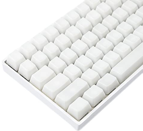 YMDK 120 Keys ABS Fog OEM Profile Keycaps for MX Mechanical Keyboards - Milk Shine Through, ISO ANSI, Compatible with 61-108 Keys Layout