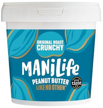 ManiLife Original Roast Crunchy Peanut Butter, 900g Tub - Small Batch Vegan Peanut Butter Made from Single Origin Grade-A Argentine Peanuts - No Palm Oil, No Added Sugar, No GMOs