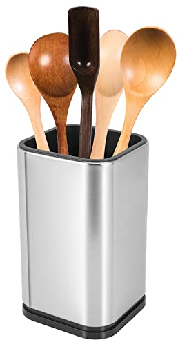 Bruafsir Stainless Steel Kitchen Utensil Holder, Kitchen Cutlery Storage, Utensil Organizer, Modern Rectangular Design,17X10cm