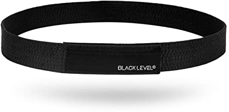 BLACKLEVEL Schnallenfreier Gürtel | Herren und Damen | Metallfreier Gürtel | Komfortabel und Leicht | Klettverschluss | Präzise Passform (Schwarz, 6XL (126 a 130 cm taille))