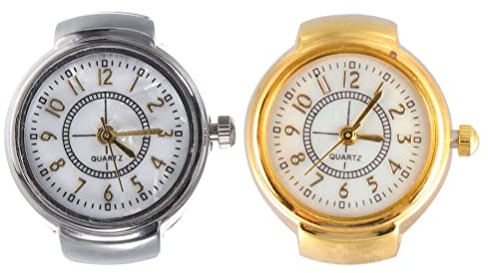 Hemobllo 2 Stück Digitale Ringuhr Aus Sicherem Material Kleines Design Dekorative Fingeruhr Für Damen Leicht Und Tragbar Als Modisches Accessoire