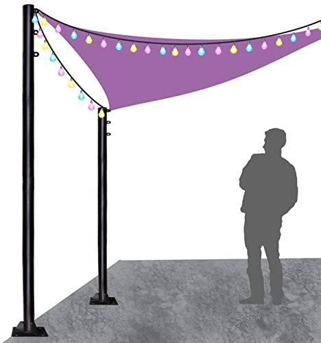 Pali per tenda da sole, 2,7 m, per esterni, per tende da sole, per esterni, patio, cortile (confezione da 2)